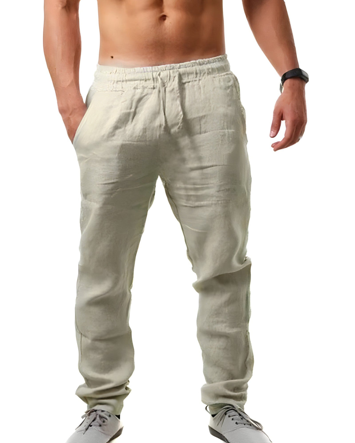 Breathable men's linen pants – casual fit, cotton-linen blend, for everyday wear 2