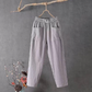 Breathable men's linen pants – elastic waistband, durable fabric, for everyday wear 3