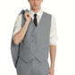 Breathable men's suit – fitted three-piece design, high-quality fabric, for formal occasions 8