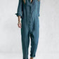 Breathable women's jumpsuit – long-sleeve design, cotton blend, for all seasons 7