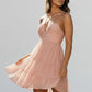 tiered pettiskirt, long-stitching details, spring/summer wear – Plush women's v-neck dress
