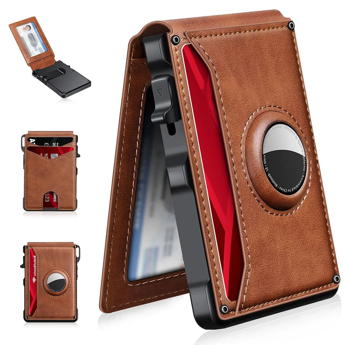 AirTag2025 Edition Wallet Leather Slim RFID Blocking Wallet