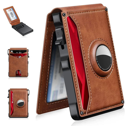 AirTag2025 Edition Wallet Leather Slim RFID Blocking Wallet
