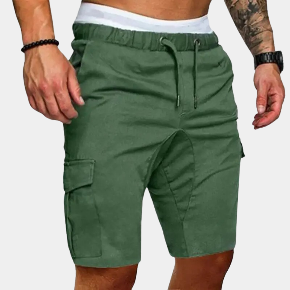 Men's Cargo Shorts with Zip Pockets, Comfortable Stretch Fabric, Summer Versatile Fit, Available in Multiple Colors-4