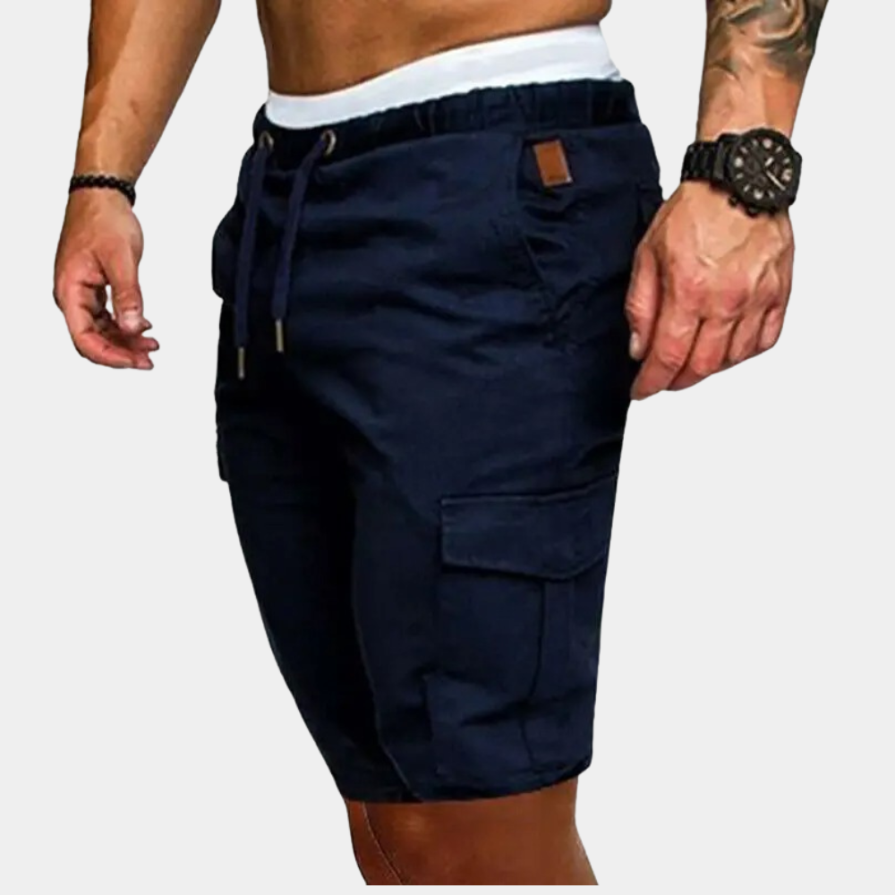 Men's Cargo Shorts with Zip Pockets, Comfortable Stretch Fabric, Summer Versatile Fit, Available in Multiple Colors-2