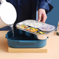 Lunch Thermal Box Stainless Steel Divided Bento Leakproof