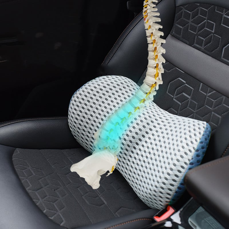 Comfort-Grip Back Pain Relief For Desk And Car, Breathable Mesh Cover, Fall 2025 Comfort – Lumbar Support Cushion