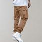 Relaxed Fit Black Cargo Pants for Men, Breathable and Flexible Casual Trousers with Functional Pockets-3