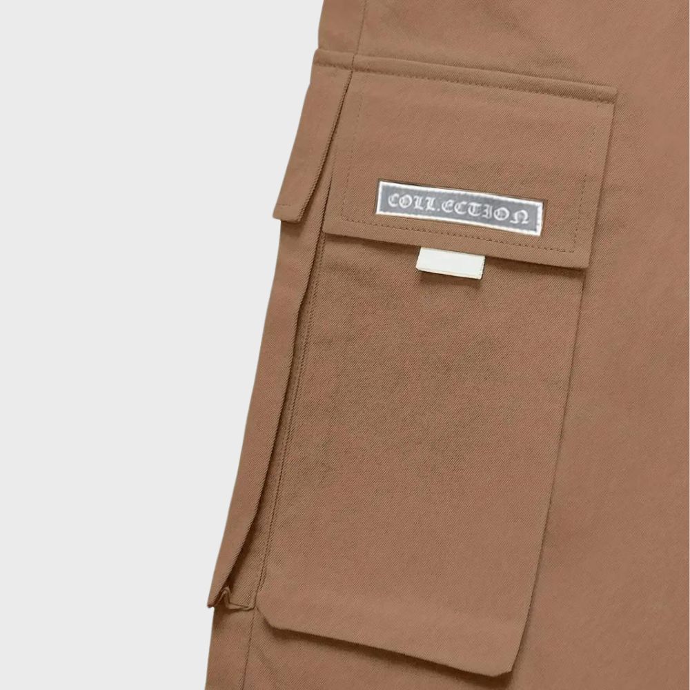 Relaxed Fit Black Cargo Pants for Men, Breathable and Flexible Casual Trousers with Functional Pockets-4