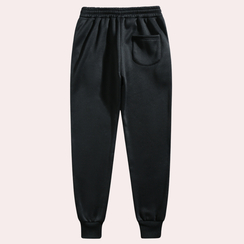 Men's Jogging Pants with Adjustable Waist, Comfortable Cotton Track Pants for Active Lifestyle in Navy, Gray, Green, Black-3