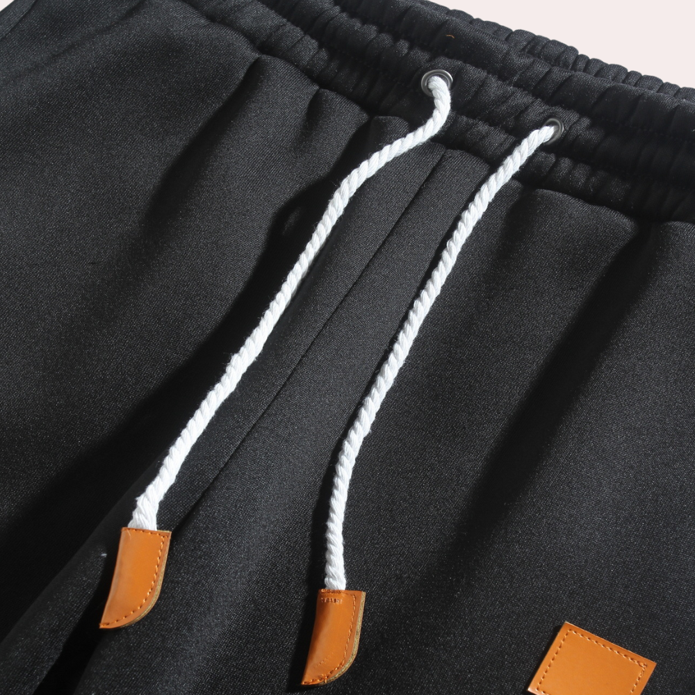 Men's Jogging Pants with Adjustable Waist, Comfortable Cotton Track Pants for Active Lifestyle in Navy, Gray, Green, Black-4