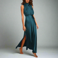 Variant image for Elegant Women's Maxi Dress with Bare Back and Side Slot, Full-Length Silk Formal Dress for Special Occasions-31