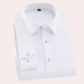 Classic Men's Dress Shirt, Tailored Fit Stretch Fabric, Non-Iron, Breathable, Elegant Design, Narrow Sleeves, Various Colors-2