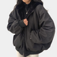 Women's Warm Oversized Jacket - Hooded Coat, Faux Fur