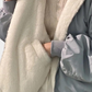 Women's Warm Oversized Jacket - Hooded Coat, Faux Fur