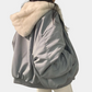 Women's Warm Oversized Jacket - Hooded Coat, Faux Fur
