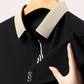 Men's Long Sleeve Polo Shirt, Comfortable Polyester Fabric, Classic Collar, Versatile Colors, Regular Fit-1