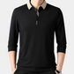 Men's Long Sleeve Polo Shirt, Comfortable Polyester Fabric, Classic Collar, Versatile Colors, Regular Fit-2