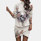 Elegant Long Sleeve Women's Dress in Breathable Fabric for Summer and Formal Events, Flattering Fit Available in XS-XL-2