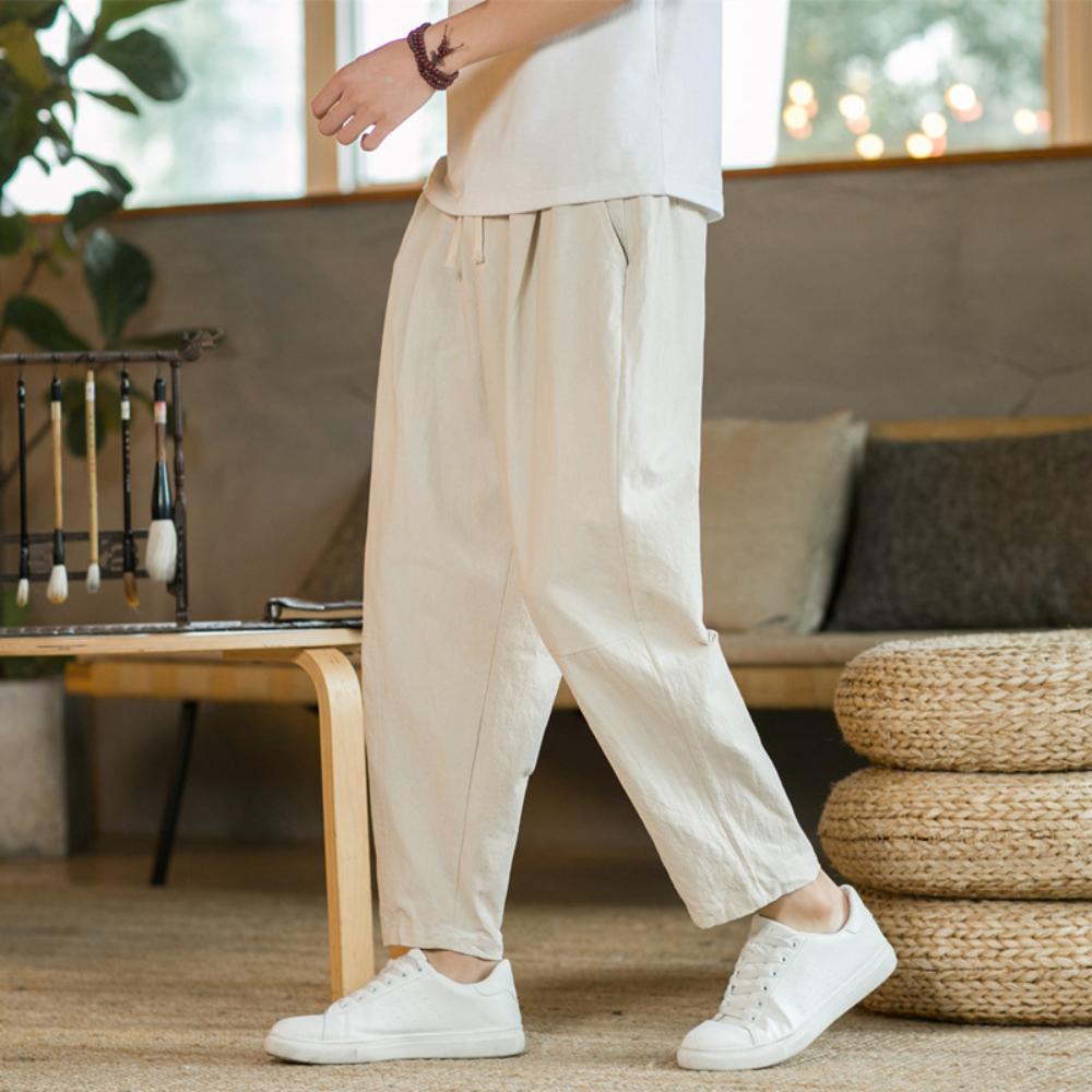 Breathable Loose Fit Men's Joggers, Stylish Cotton Athletic Pants for Sports and Casual Wear-2