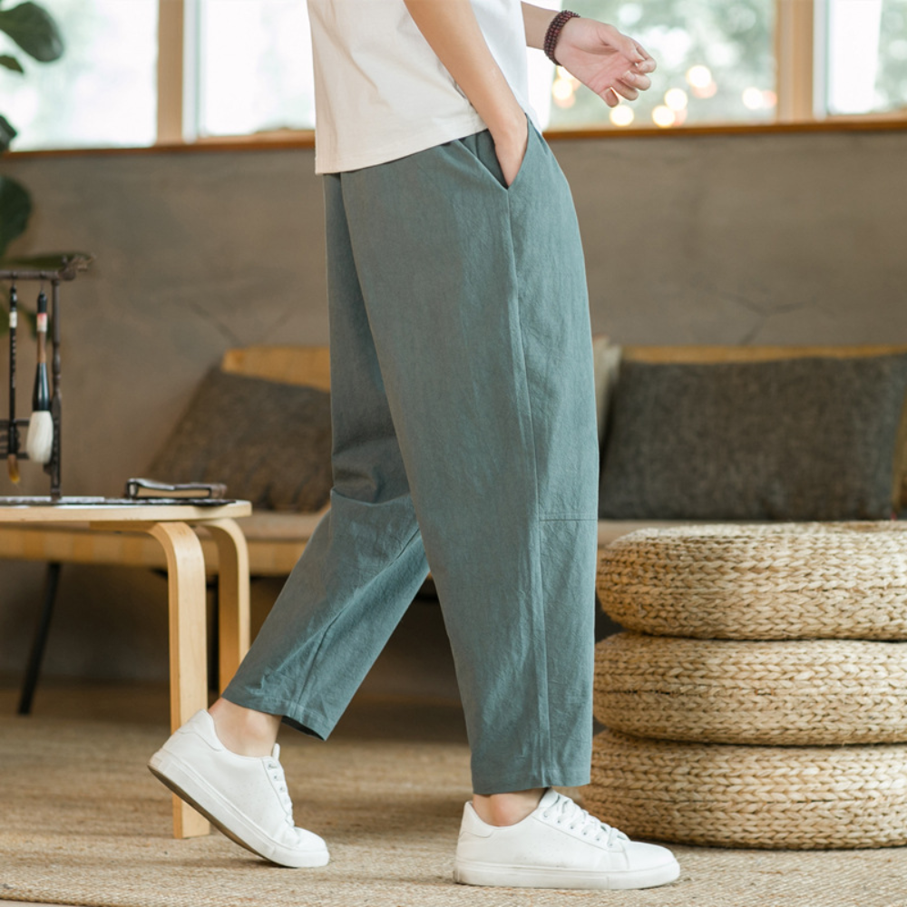 Breathable Loose Fit Men's Joggers, Stylish Cotton Athletic Pants for Sports and Casual Wear-1