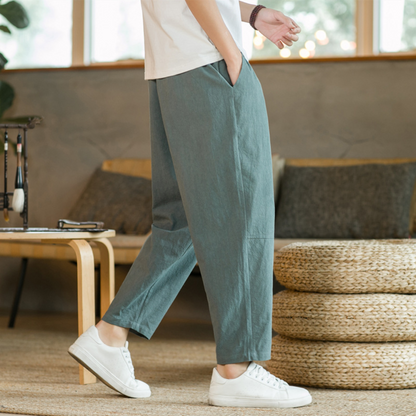 Breathable Loose Fit Men's Joggers, Stylish Cotton Athletic Pants for Sports and Casual Wear-1