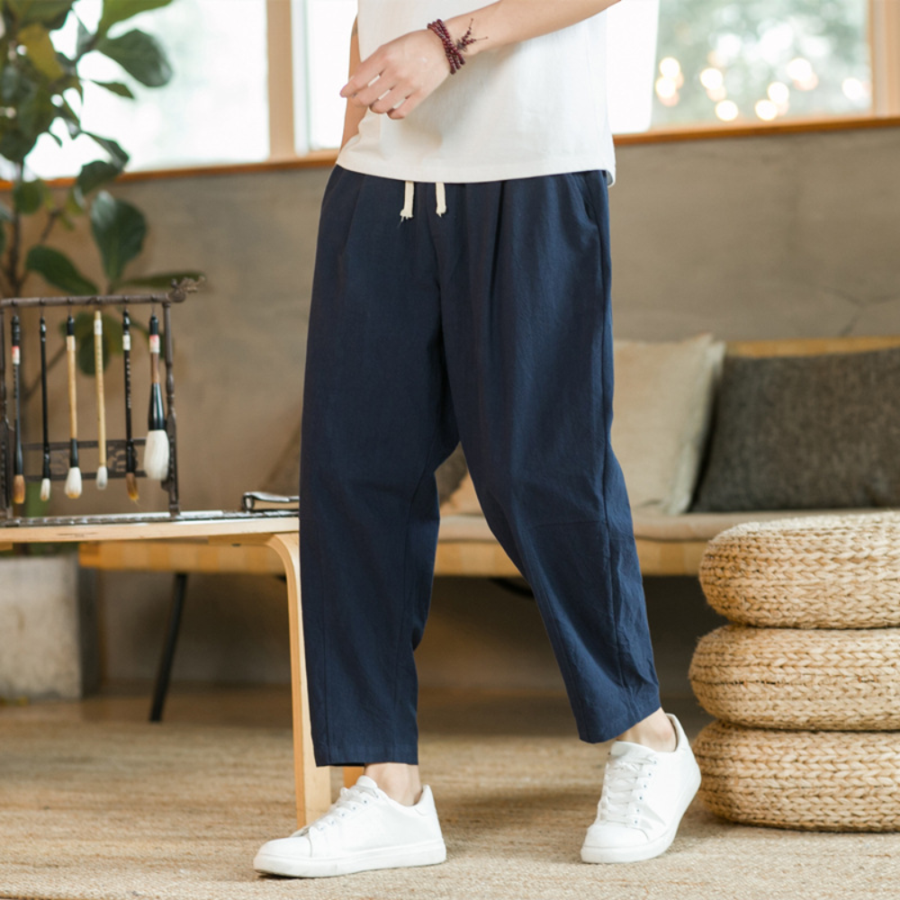 Breathable Loose Fit Men's Joggers, Stylish Cotton Athletic Pants for Sports and Casual Wear-5