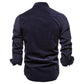 Men's Ribbed Velvet Shirt, Comfortable Relaxed Fit, Versatile Style for Casual or Formal Wear-4