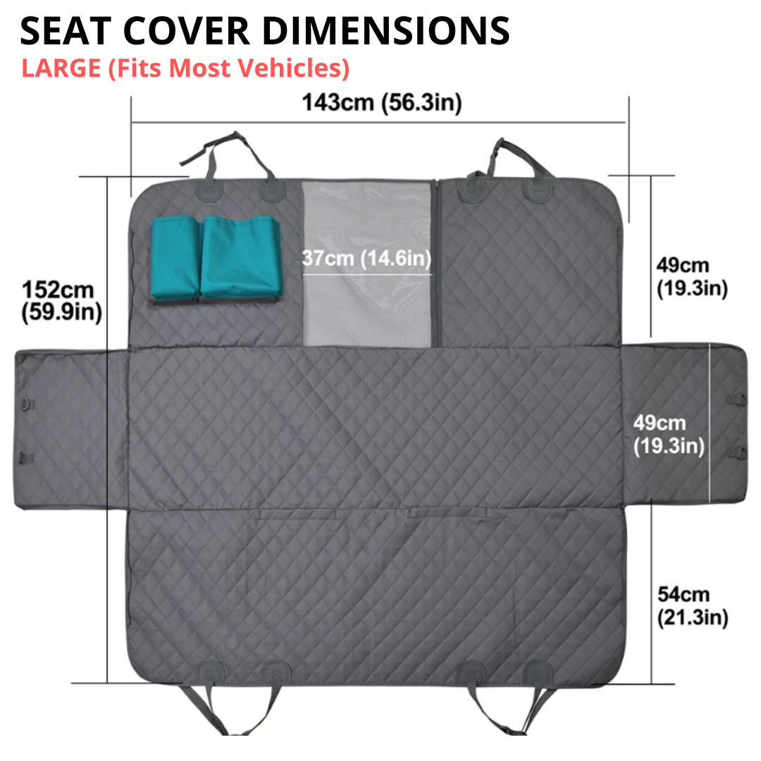 Car Seat Hammock Cover, Water-Resistant Non Slip Backseat Protector With Pockets, Free Safety Belt, Fall 2025 Travel