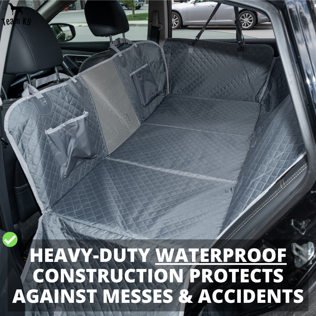 Car Seat Cover Hammock Water-Resistant Protector With Storage Pockets And Mesh Window For Cars And Trucks Fall 2025 Gift