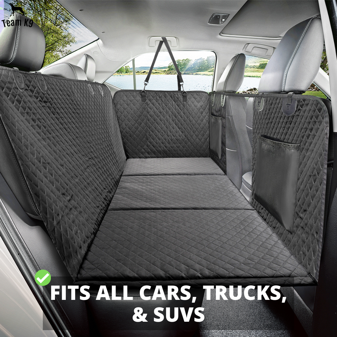 Car Seat Cover Hammock Water-Resistant Protector With Storage Pockets And Mesh Window For Cars And Trucks Fall 2025 Gift