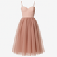 Spaghetti Mesh Straps Sweetheart Prom Dress for Homecoming Party, Elegant Evening Gown