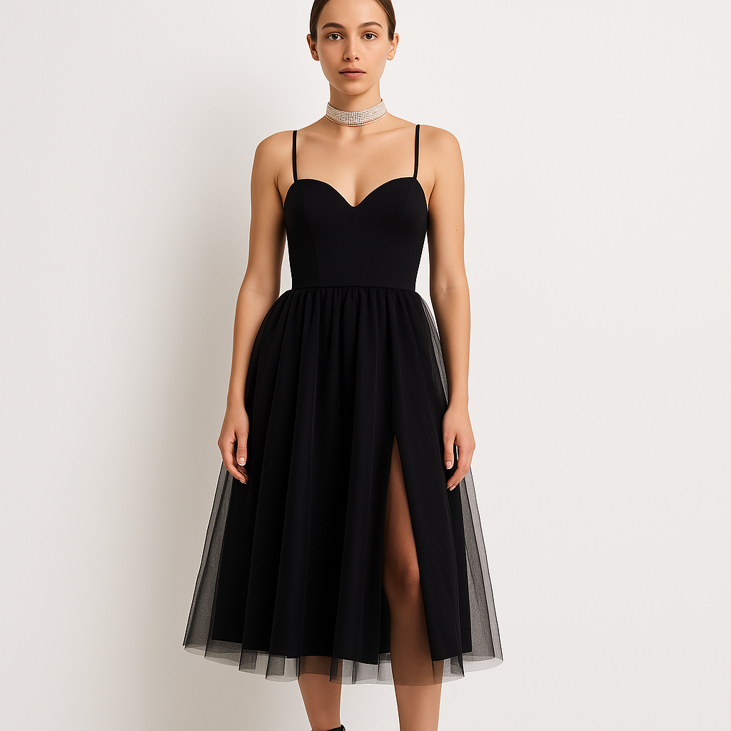 Spaghetti Mesh Straps Sweetheart Prom Dress for Homecoming Party, Elegant Evening Gown
