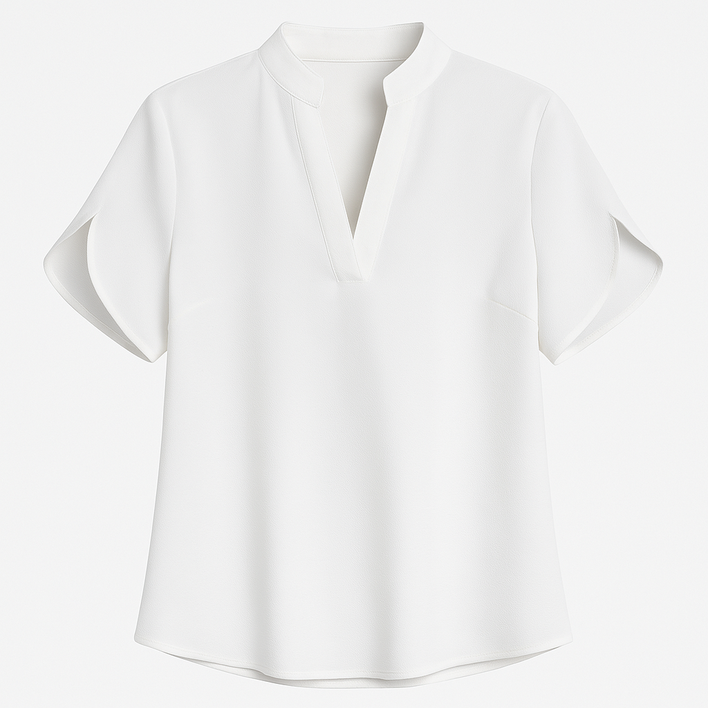 Tops Summer For Women Blouse V Neck Short Sleeve Loose White Shirts Fashion