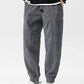 Comfortable men's wide corduroy joggers – relaxed fit, breathable fabric, for casual outings 3