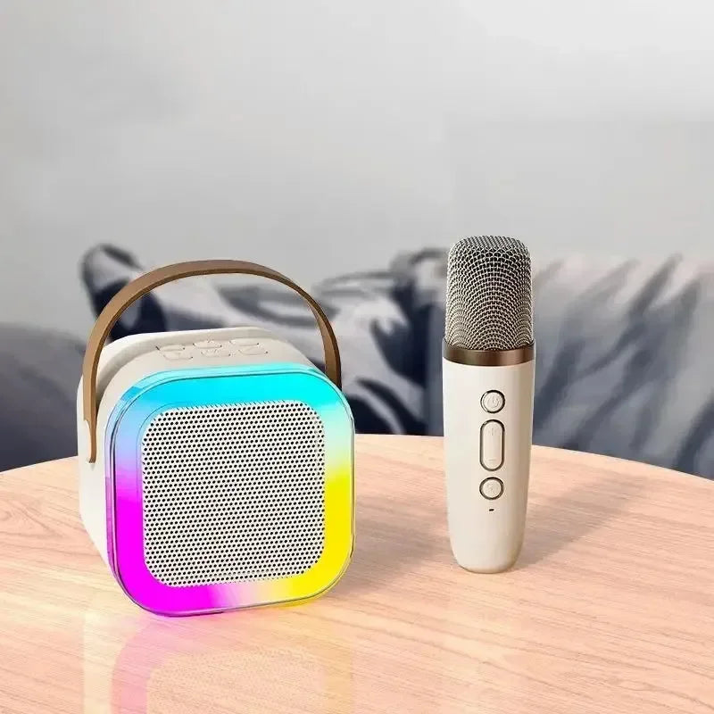 Travel-Friendly Bluetooth Karaoke Machine with Cordless Microphones - Fun Family Singing Gift