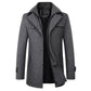 Men's Warm Coat - Tailored Mid Thigh, Wool Blend, Commuting