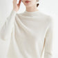 Plush Timeless Women’s Pullover - Mock Neck, Wool, Work