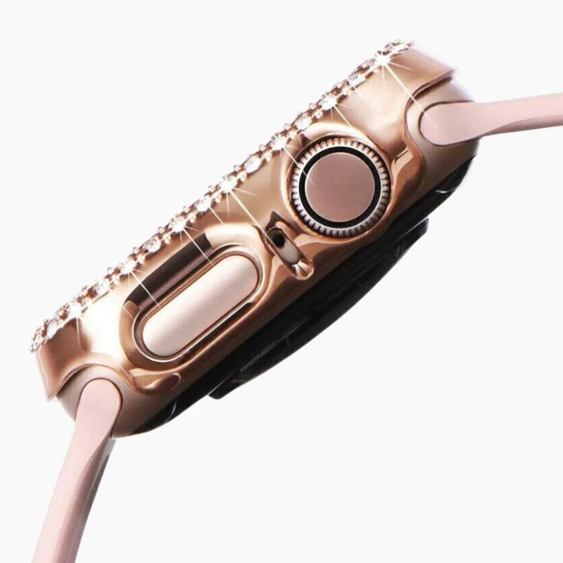 Watch Apple Band Rose Gold Crystal Bracelet Strap Gift