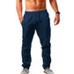 Men's Linen Summer Pants, Lightweight Breathable Casual Trousers for Warm Weather, Relaxed Fit in Neutral Shades-5