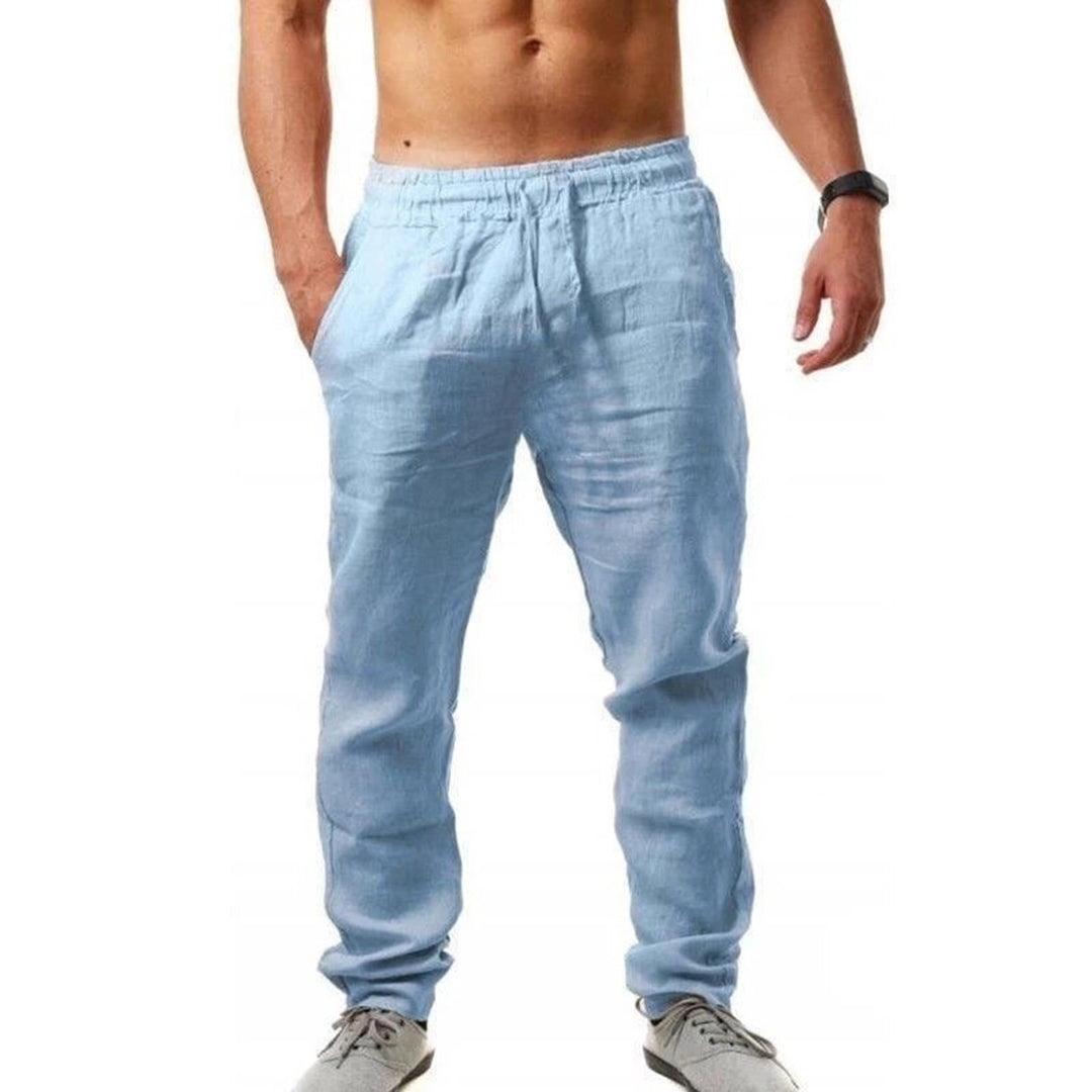 Variant image for Lightweight Men's Linen Pants - Breathable Casual Trousers in Neutral Colors for Summer Comfort-31