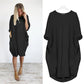 Plus Size Women's Dress with Pockets, Oversize Relaxed Fit, Soft Lightweight Fabric, Sizes S-5XL-1