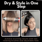 3-in-1 Rotating Hair Dryer and Styler with Flexible Temperature for Effortless Curls and Waves