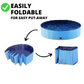 Pop-Up Dog Pool Foldable - Outdoor Bath And Pool For Pets, Summer 2025 Simple Setup, Side Drain, Sturdy Lining