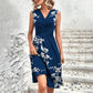 Elegant Sleeveless Midi Summer Dress for Women in Lightweight Airy Fabric, Perfect for Casual Outings and Summer Parties-1