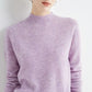 Plush Timeless Women’s Pullover - Mock Neck, Wool, Work
