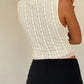 Elegant Women's Sleeveless Lace Blouse with Asymmetrical Hem and Layered Design for Casual and Formal Wear-6