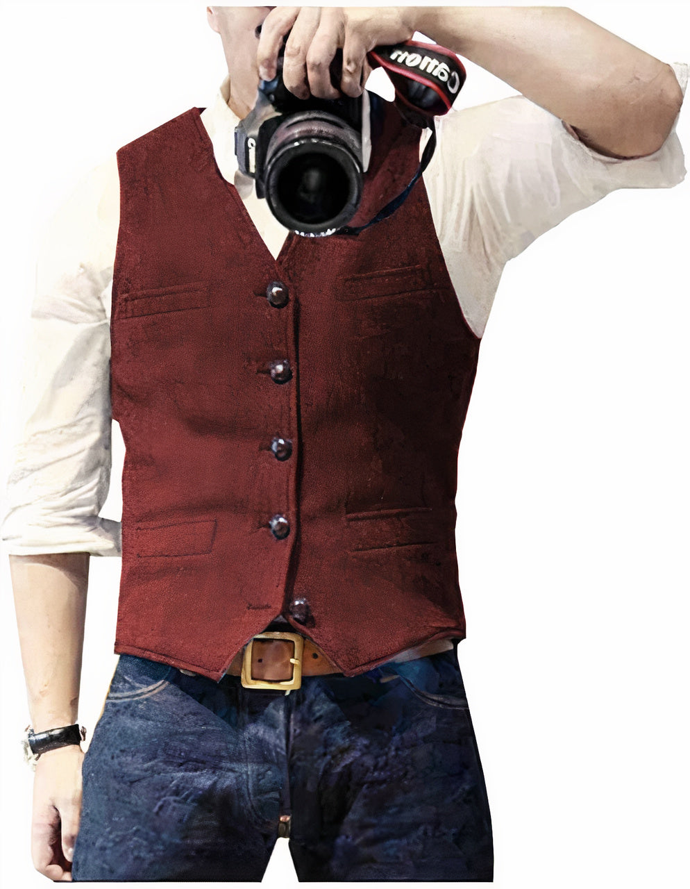 Variant image for Stylish Men's Waistcoat Vest with Button Closure, Classic Design for Formal and Casual Occasions, Premium Fabric Blend-36