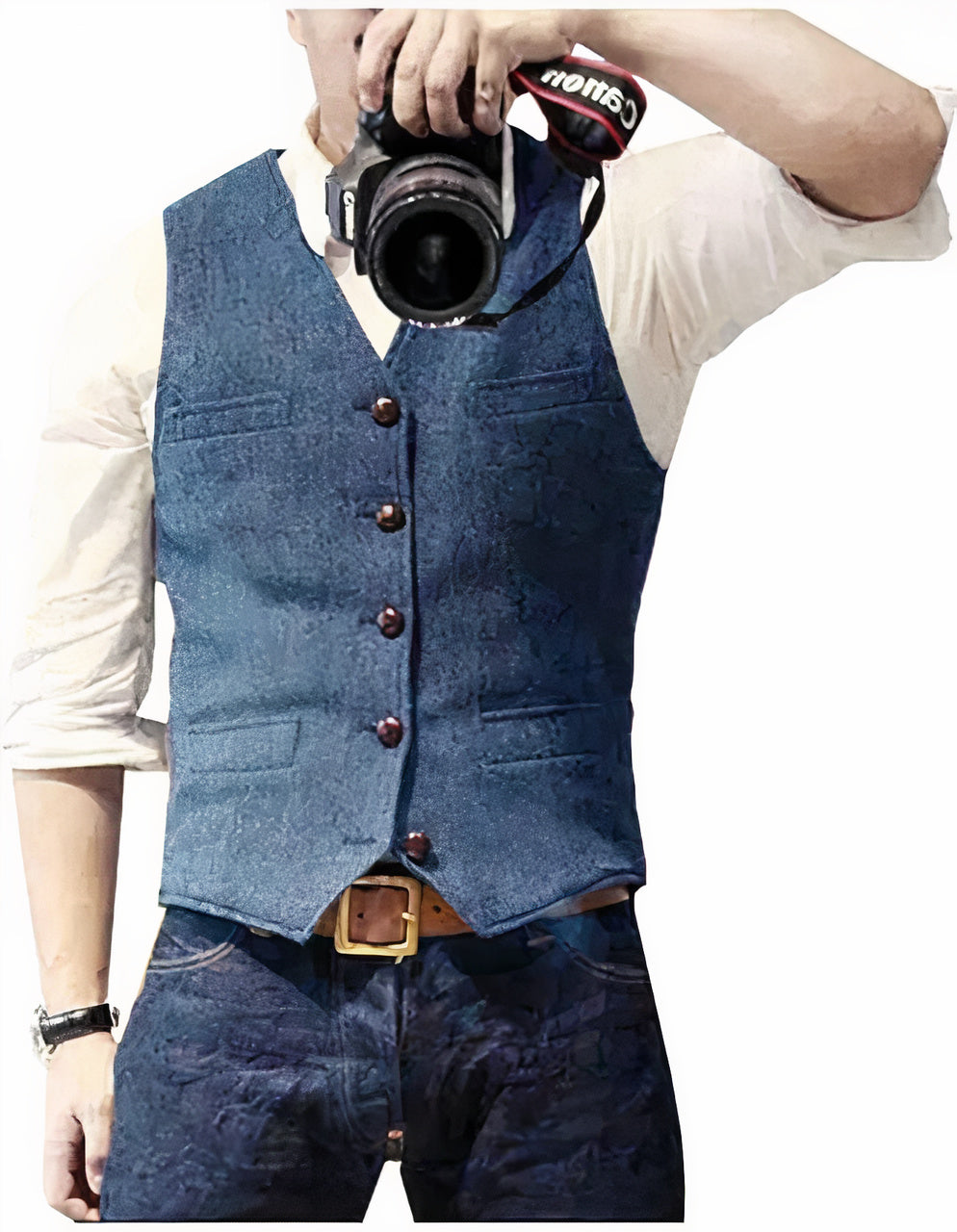 Variant image for Stylish Men's Waistcoat Vest with Button Closure, Classic Design for Formal and Casual Occasions, Premium Fabric Blend-1