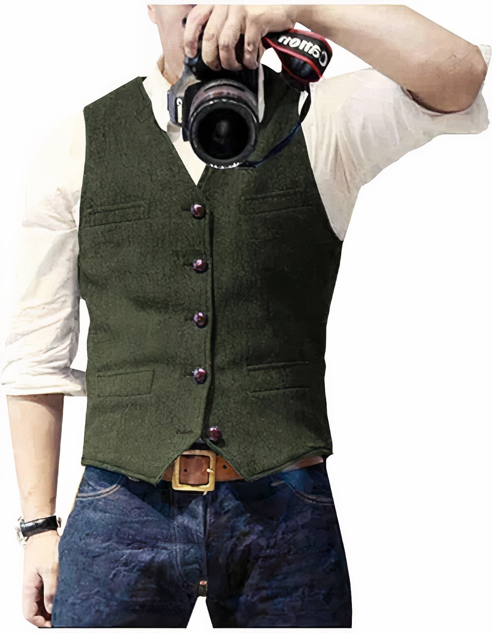 Variant image for Stylish Men's Waistcoat Vest with Button Closure, Classic Design for Formal and Casual Occasions, Premium Fabric Blend-15